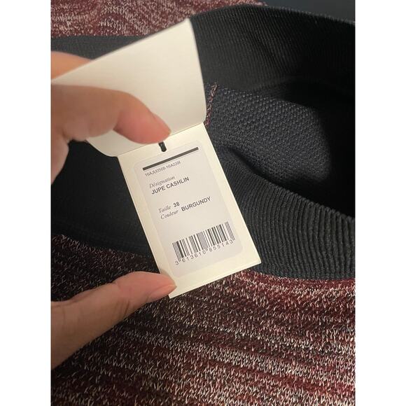 Isabel Marant Womens Mini Skirt Size EU 38 US 6 Maroon Knit Faux Wrap NWT FLAW - Picture 5 of 10